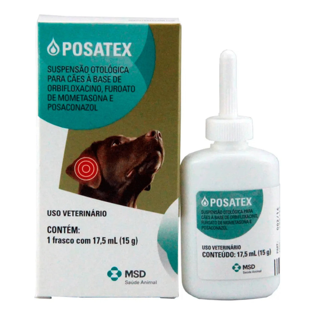 Posatex Remédio 17,5 Ml Otite Cães Anti-inflamatório 17,5ml