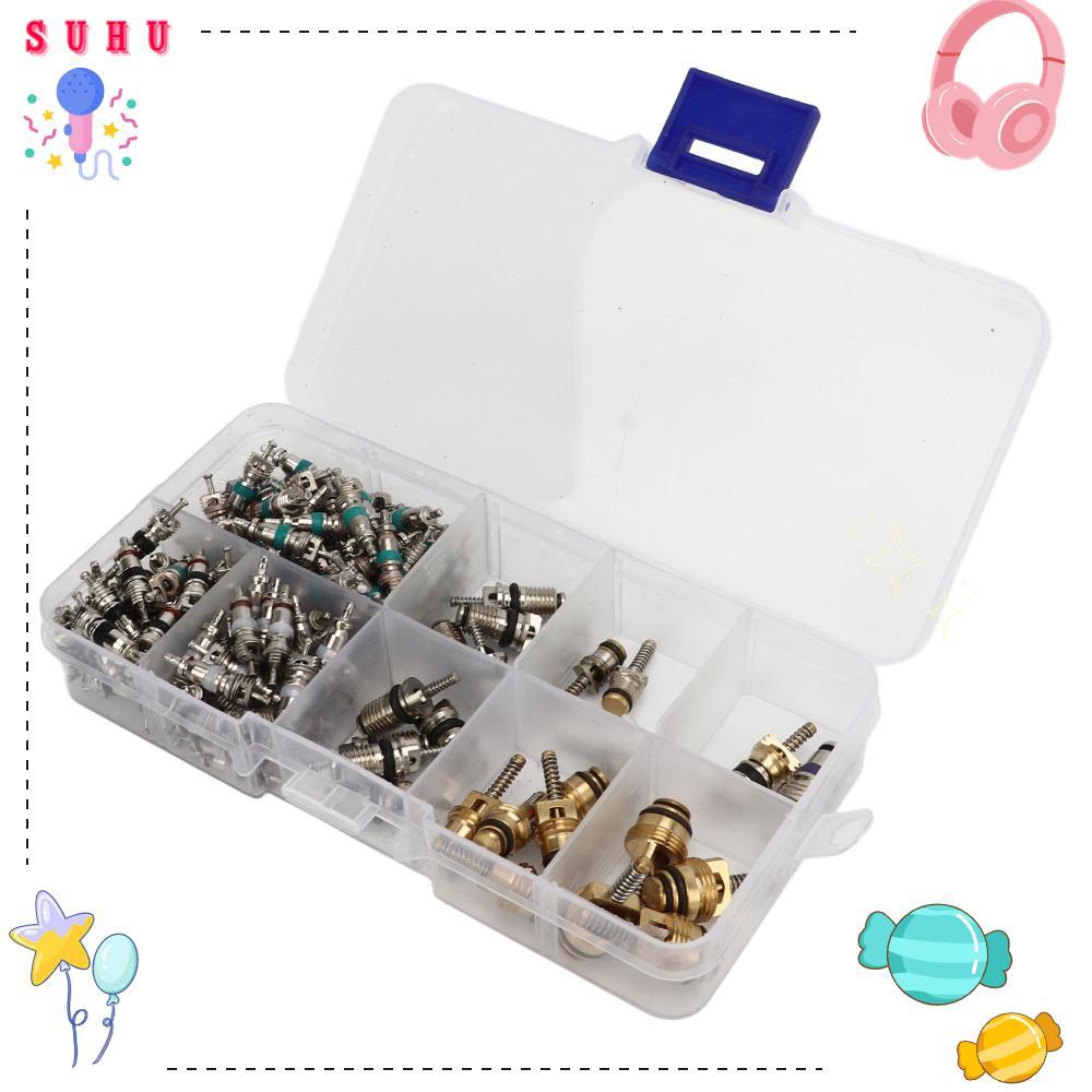 SUHU 134PCS Núcleo De Válvula Ca Para Carro , Kit Universal R134a De Ar Condicionado