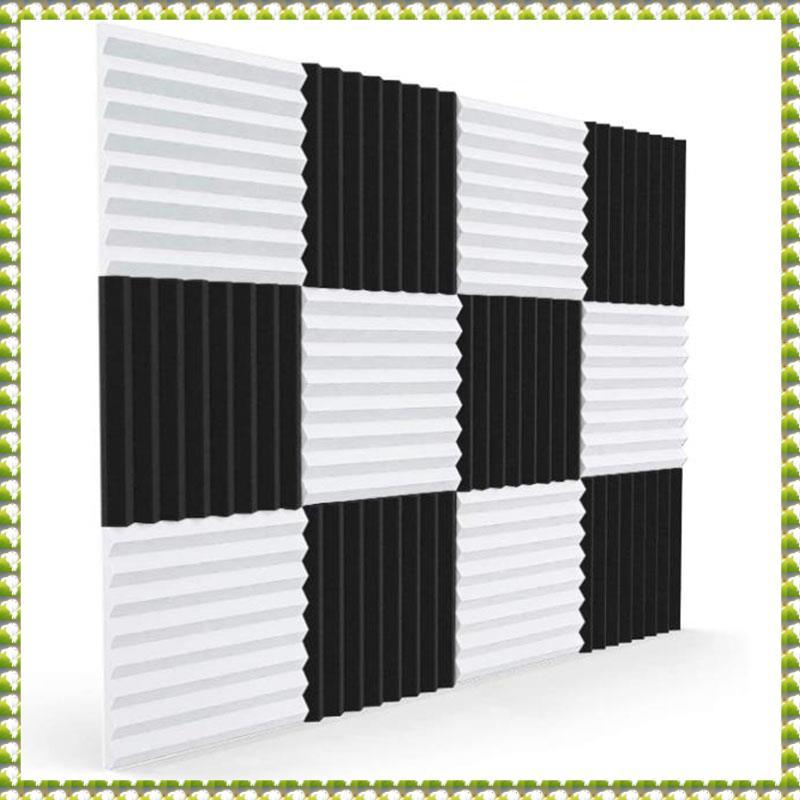 (Oflw) Placa De Espuma Acústica De 12 Peças , Almofada De Isolamento Acústico De Cunhas De Som , Para Sala De Jogos De T