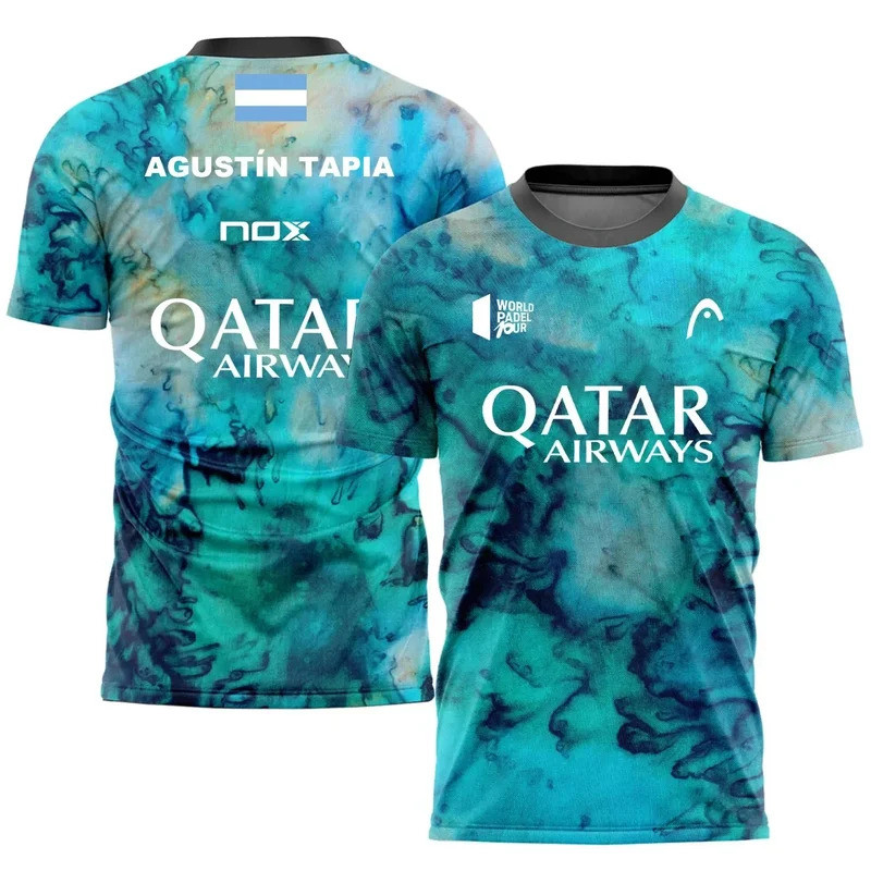 Nova Moda Treinamento De Tênis 3D Camiseta Roupas De Badminton Verão Esportes Masculinos Lazer Esportivas Masculinas De 