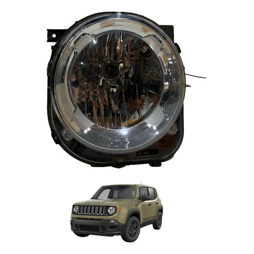 Farol Esquerdo Foco Simples Jeep Renegade 2015 A 2021 Esquerdo/motorista