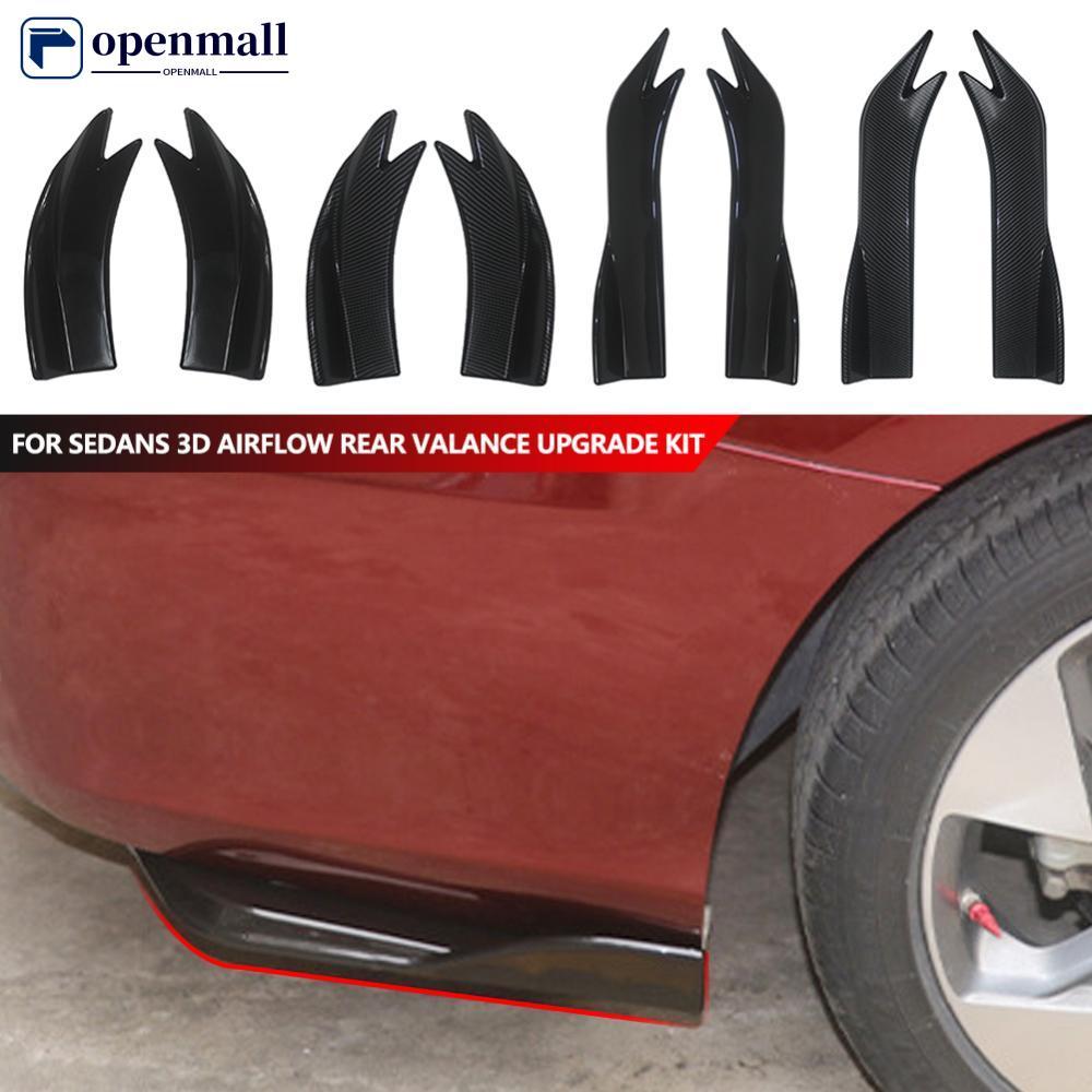 Par De Protetores De Canto Para-Choque Traseiro De Carro , Spoiler Esportivo Sedans , Fluxo De Ar 3D , Kit De Atualizaçã