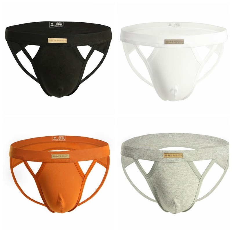 Sexy Masculino Algodão Tanga Roupa Interior U Convexo Bolsa Sem Costas Cuecas Jockstrap Conforto Homme Cueca Deslizament