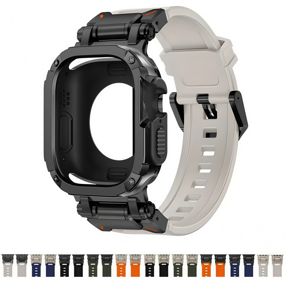 Kit Esporte Silicone Pulseira+2 Em 1 Capa De Proteção Para Apple Watch 10 11 46m