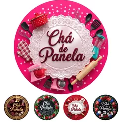 Painel Redondo Chá de Panela Feminino | Decoração Festa | tecido premium | frete gratis | varios modelos