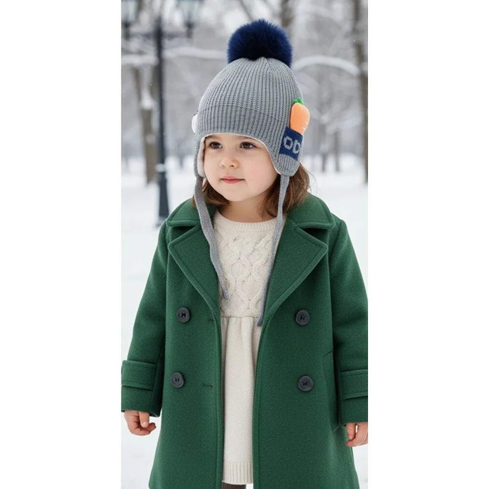 Touca Infantil Tampa Orelha Bichinhos Gorro Fofinho C/pompom