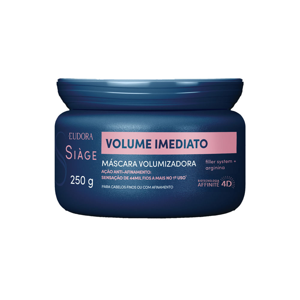 Mascara Eudora Siage Capilar Volumizadora Volume Imediato 250g