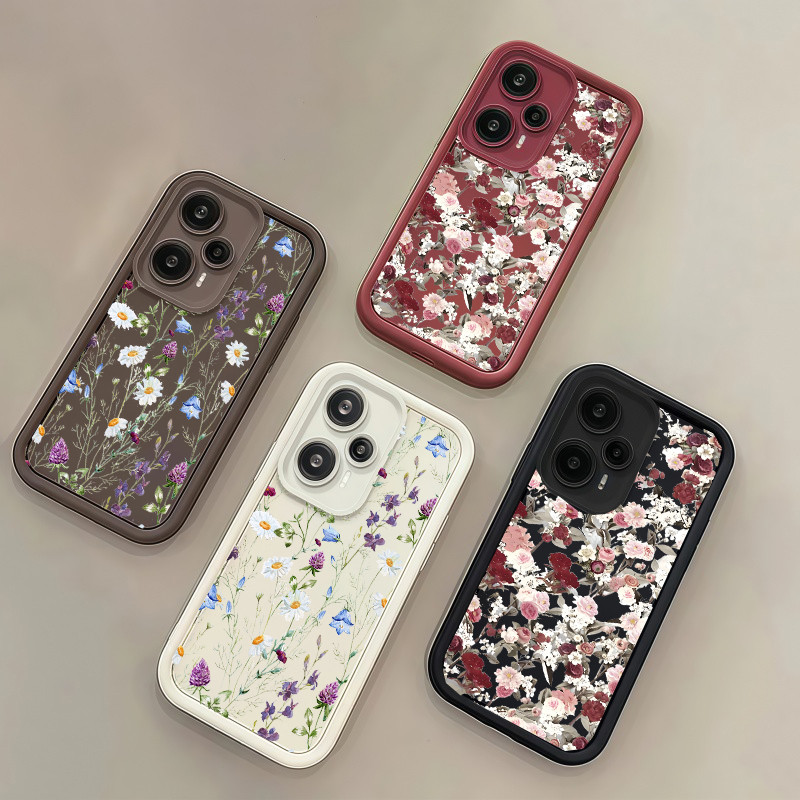 Caixa Com Padrão De Flores Para Samsung Galaxy A54 A34 A14 A24 A05 A05S A52 A52S A32 A72 A04 A04E TPU Silicone Anti-Knoc
