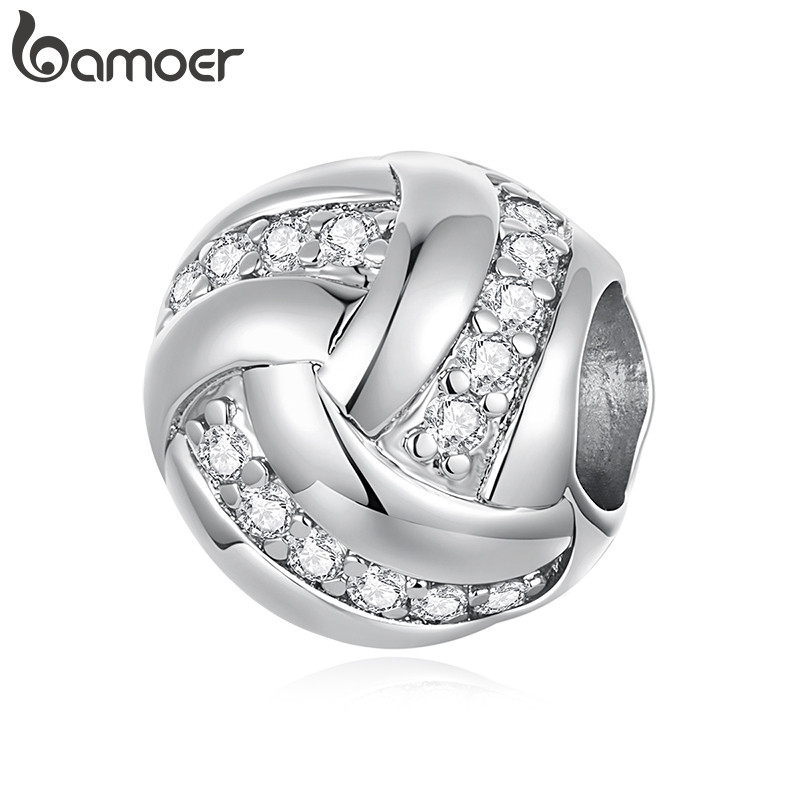 Bamoer Encantos Contas Acessórios De Vôlei Pulseira DIY Para Presente Feminino