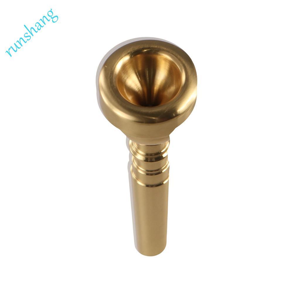 Boca De Corneta De Trompete RUNSHANG , Bocal De Ouro Prateado 3C/5C/7C , Metal De Buzina Para Iniciantes Em Latão