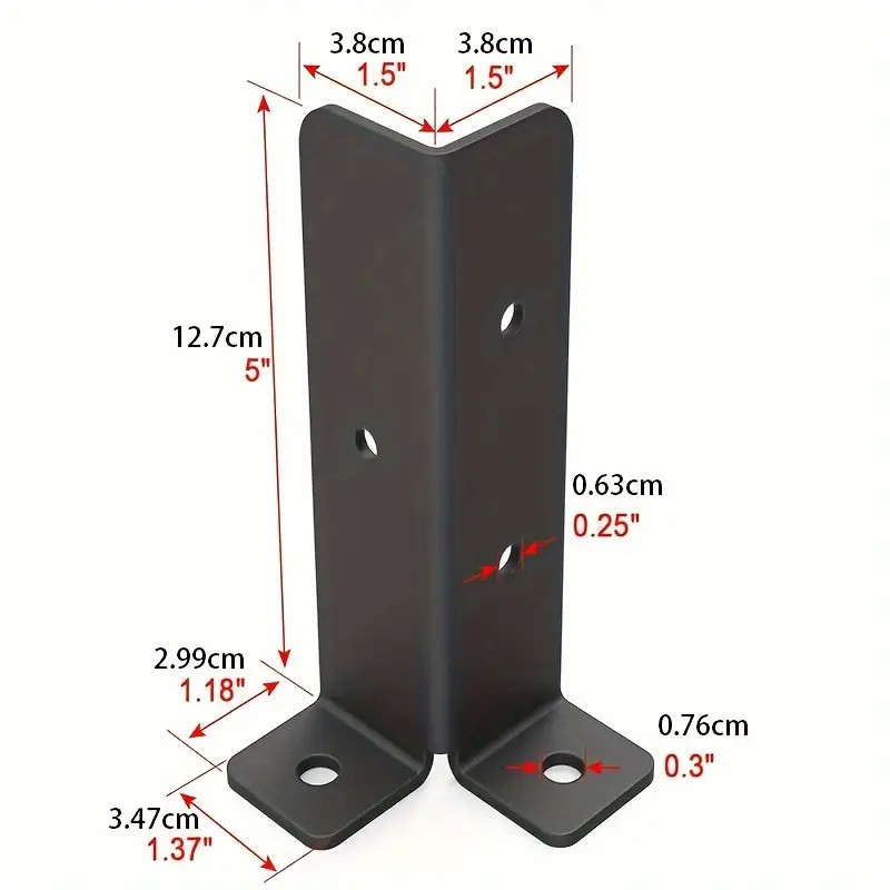 Suporte De Âncora De Poste De Convés Ajustável De 1 Unidade , Resistente Adequado Para 1.5x1.5 2x2 2x4 4x4 , Cerca De Ma