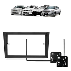Moldura 2 DIN Expex Chevrolet Corsa Montana Meriva Vectra Preto Multimídia MP5
