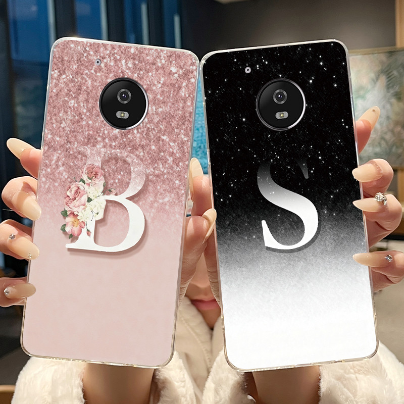 Capa Macia Para Motorola Moto G5 G5 Plus Luxo Elegante Letras Claro Silicone Pára-Choques Caso De Telefone MotoG5 G5 + G