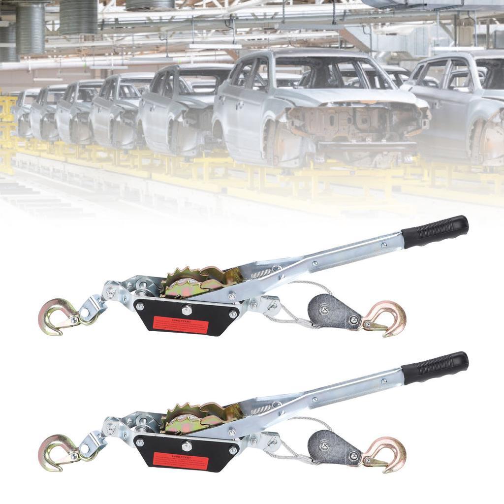 Toolgoing-BR 2 peças vêm junto guincho 2 ganchos 4400 lbs capacidade de tração fio de aço extrator de cabo de guindaste