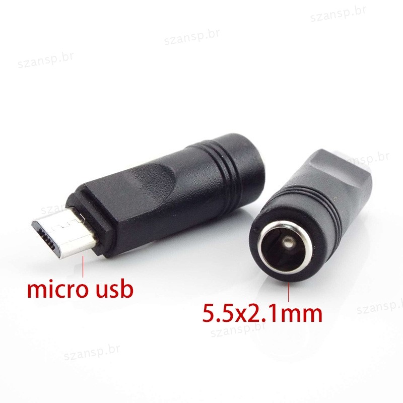 5.5x2.1mm DC Plug Para Mirco Adaptador De Alimentação USB Macho Fêmea Jack Conector Portátil Notebook Computador PC BRA1