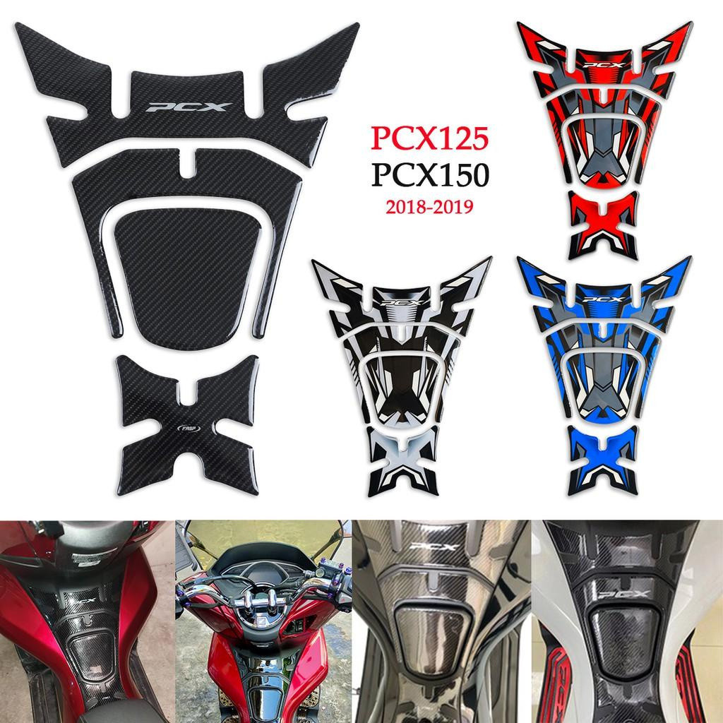 Adesivo de Fibra de Carbono 5D Adequado para Honda PCX150 PCX125 (Modelo 2018-2019) Proteção para Tampa de Combustível e