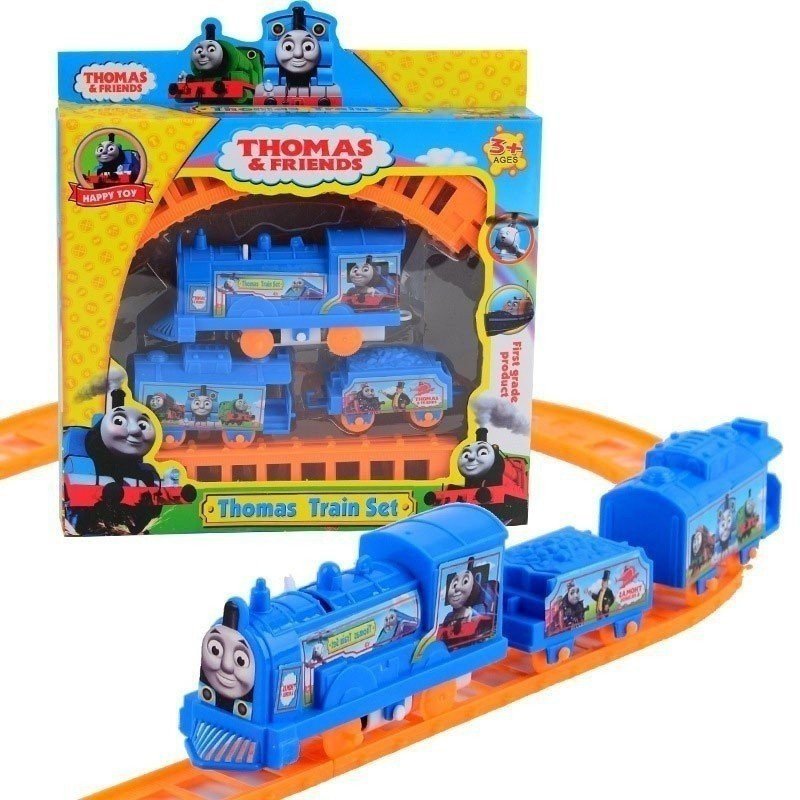 Locomotiva elétrica de plástico Thomas and Friends, brinquedos infantis com dois vagões, conjunto de Natal para crianças