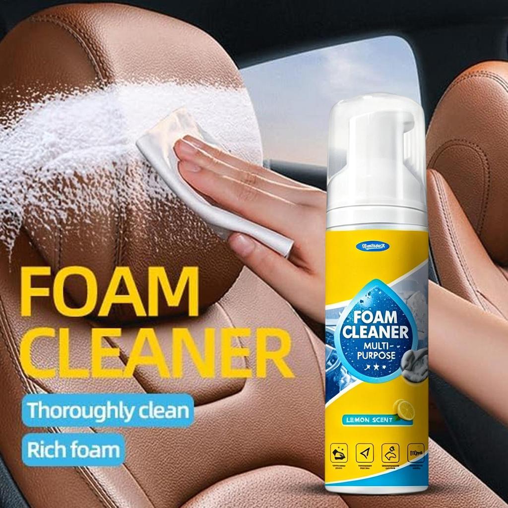 Espuma De Limpeza Interior Do Carro Multiuso Removedor De Manchas Aroma Limão Assento De Spray