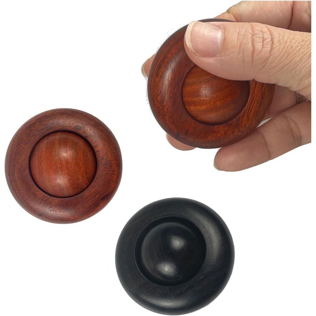2 peças de brinquedos silenciosos para adultos, roletes antiestresse de madeira, brinquedos silenciosos para homens e mu