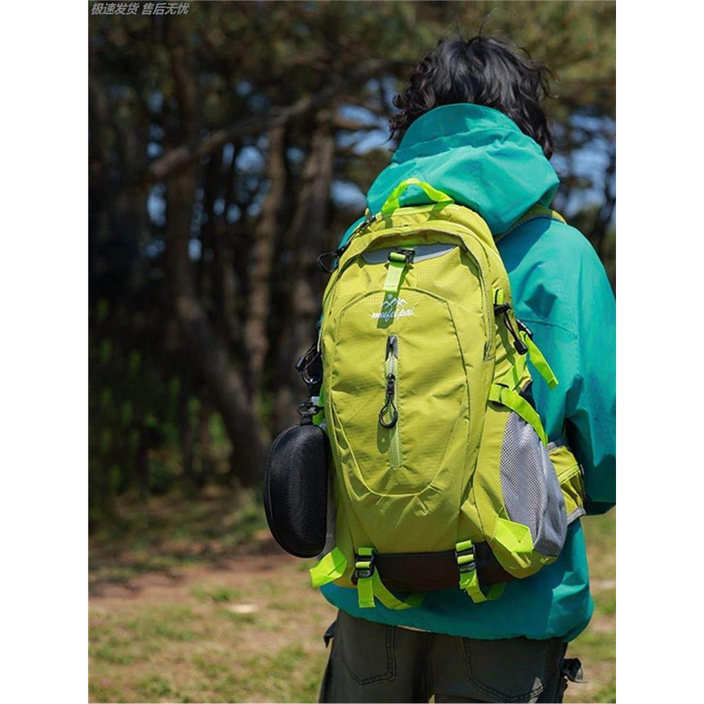 Ridge proteção respirável mochila de grande capacidade masculina cor sólida simples viagem ao ar livre montanhismo saco