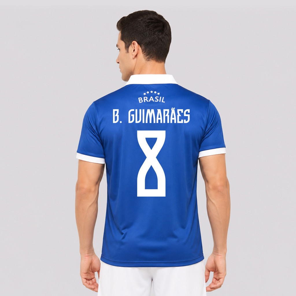 Camisa Brasil Seleça Azul 8 B. Guimarães