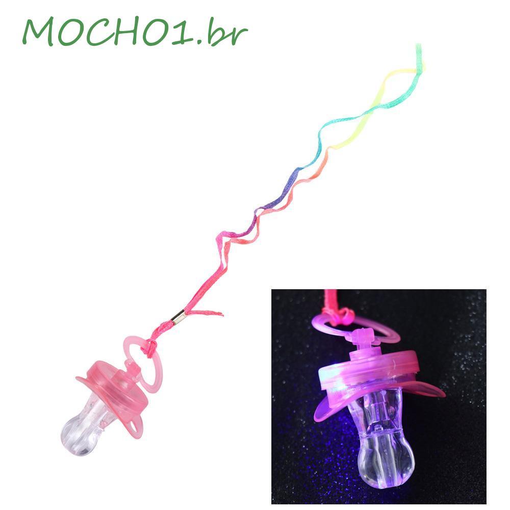 MOCHO1 Apito Chupeta Fontes De Festa Brilho Assobios Brinquedos Crianças LED Piscando