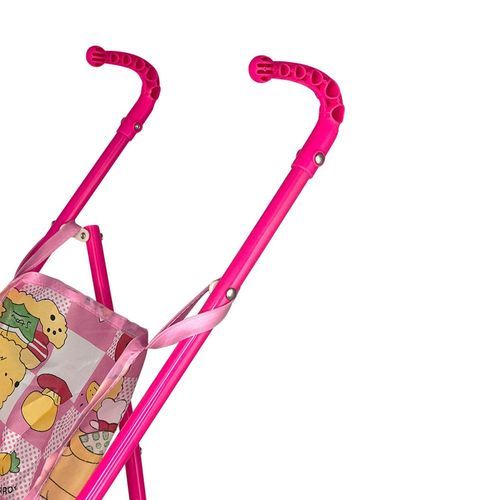 Carrinho Boneca Dobrável Portátil Menina Brinquedo Leve Fácil Montar Diversão