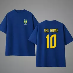 Camiseta Personalizada Nome e Numero Futebol Brasil Seleção Copa Torcedor Algodão Premium