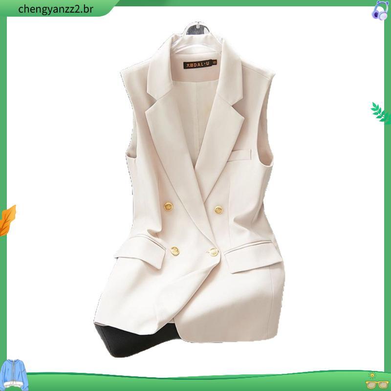 colete social feminino alfaiataria plus size blazer com forro acinturado slim branco max blaser preto plus casaco Curto