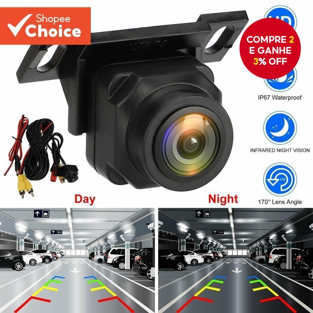 Câmera De Backup De Visão Traseira De Carro 170o À Prova D'água-HD Night Vision AHD/CVBS Olho De Peixe De Dupla Finalida