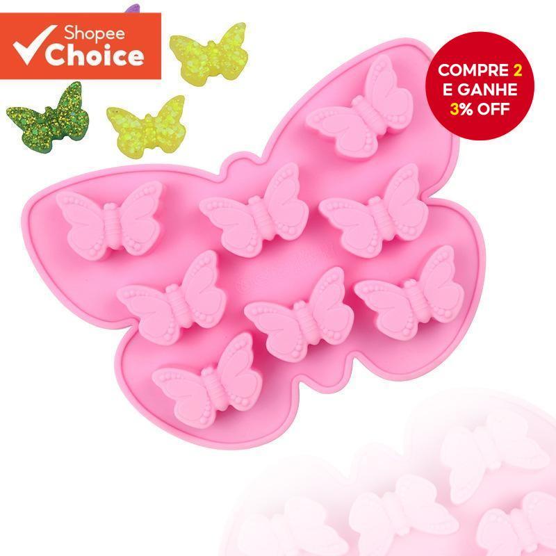 Molde de Borboleta de Silicone para Chocolate e Goma de Goma