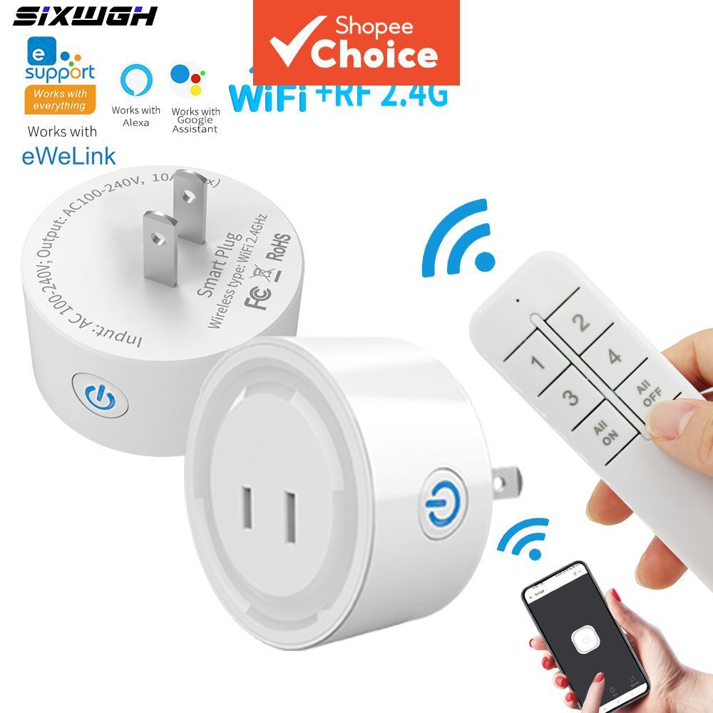 Tomada inteligente Wi-Fi com interruptor de tomada por controle remoto, compatível com o aplicativo EWeLink e controle