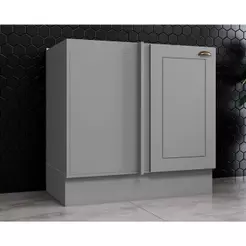 Módulo Cozinha Henn Americana Balcão Canto Reto 1 Porta s/ Tampo 84cm Cinza