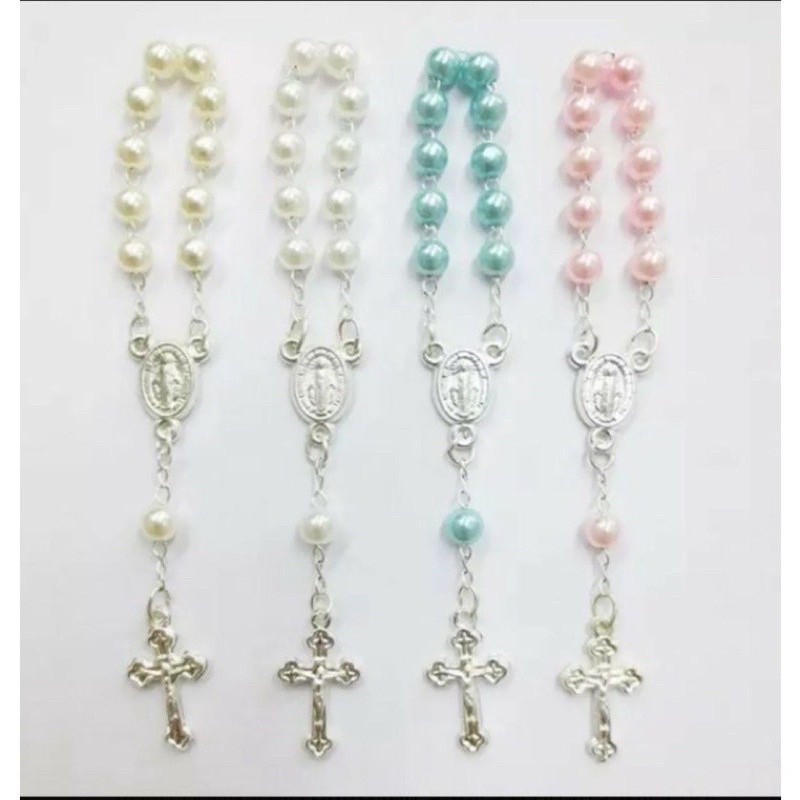 Kit Com 15 Mini Terços Dezena Para Batizado, Crisma, Eucaristia, Lembrancinha