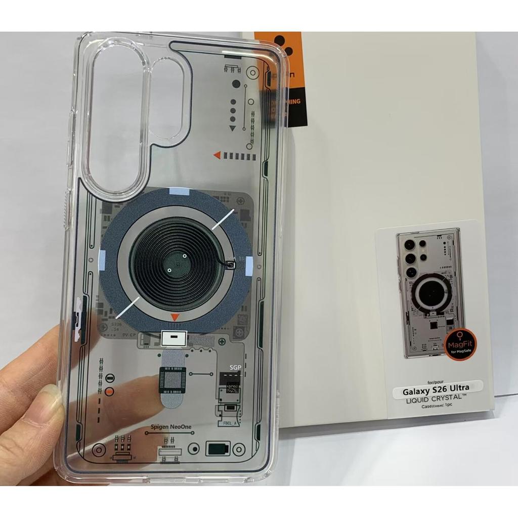 Spigen Adequado para Samsung s24 Ultra/s25 ultra/s26ultra Capa de telefone MagSafe Capa protetora magnética de Silicone