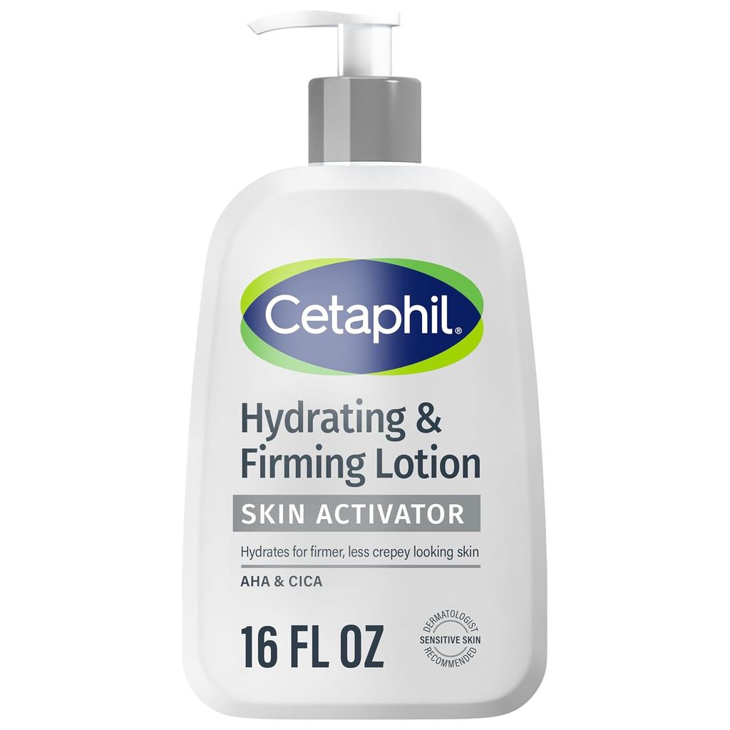 Loção Corporal Hidratante e Firmadora Cetaphil Skin Activator 16oz, Hidratante Corporal com Ácido Mandélico (AHA) e Cent