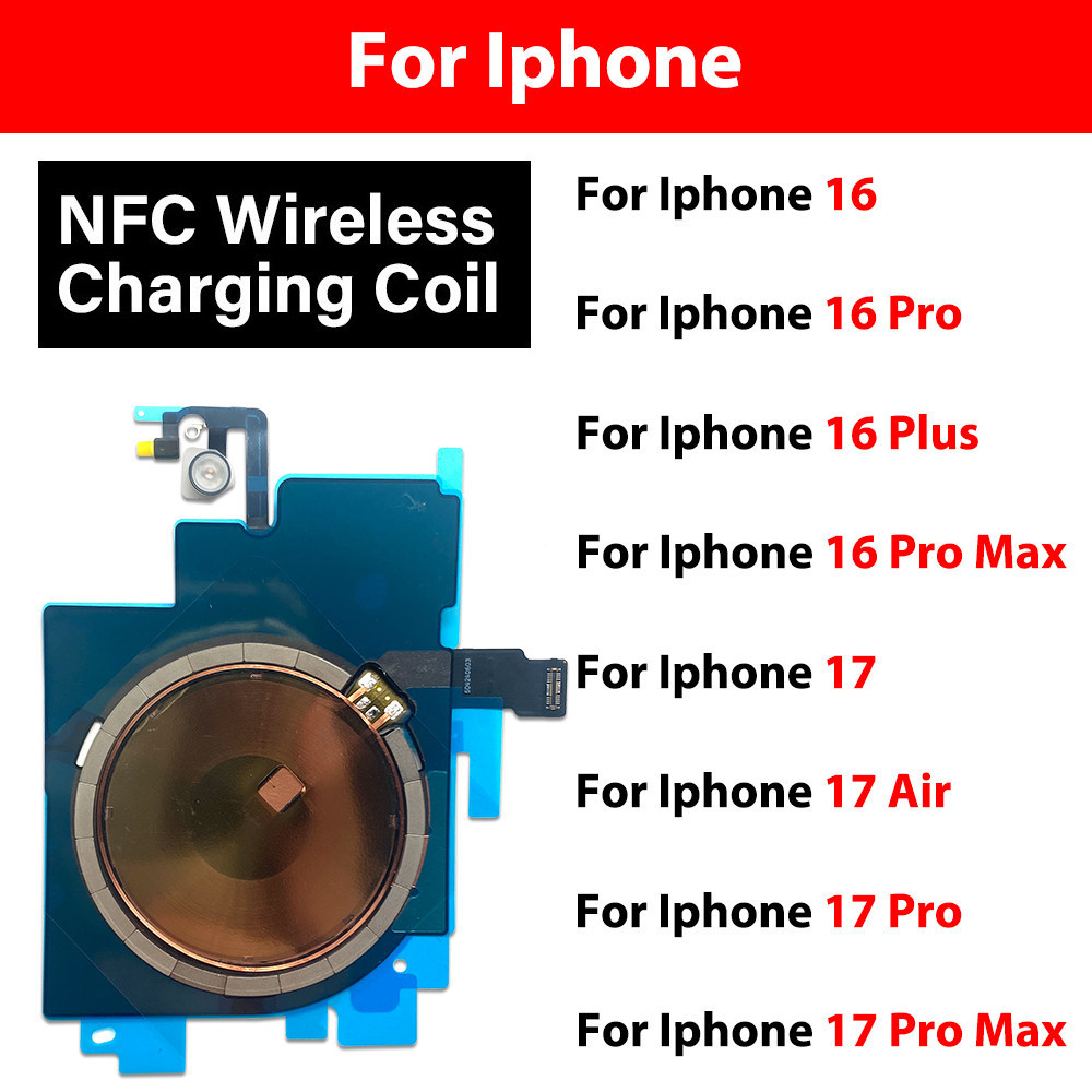 Bobina De Chip De Carregamento Sem Fio NFC Com Cabo Flexível De Volume De Energia Magnética Para Telefone 16 17 Pro Max