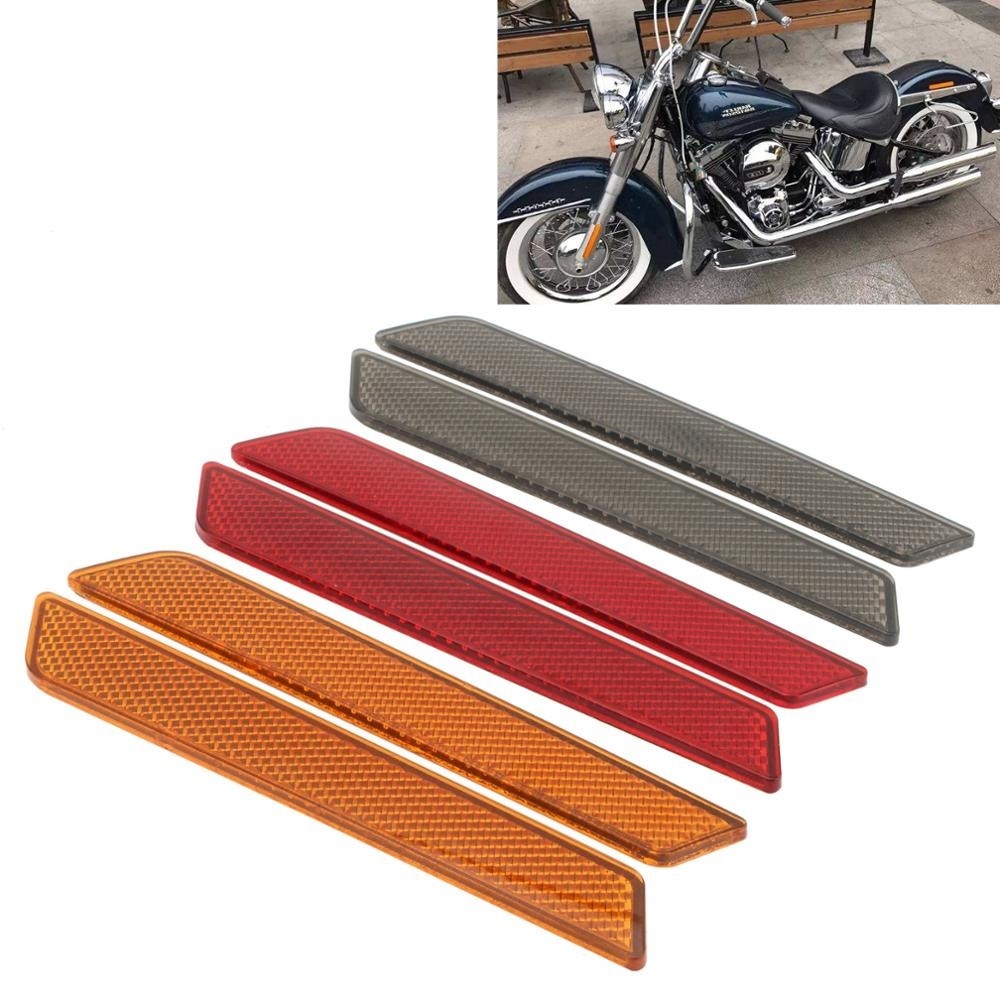 140mm Refletores De Motocicleta Trava Cobre Alforje Guarda Guarnição Capa Adesivo Reflexivo Para Harley Touring Electra