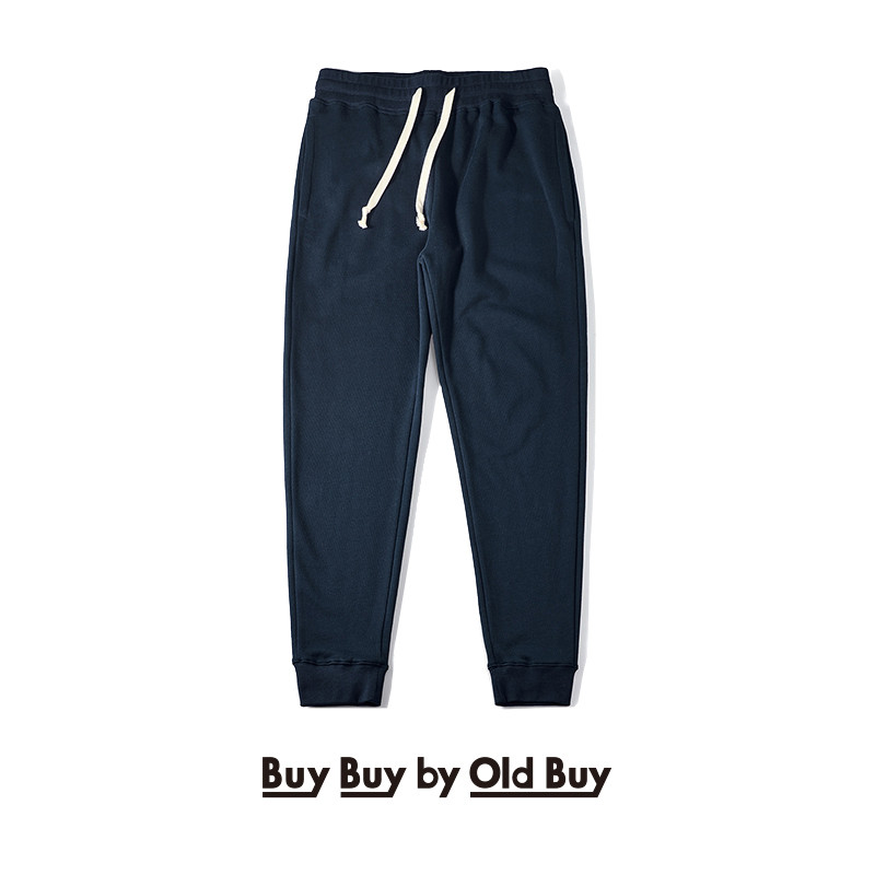 Retro esportes sweatpants calças masculinas esportes calças casuais calças magras pesado 360g puro algodão solto sweatpa