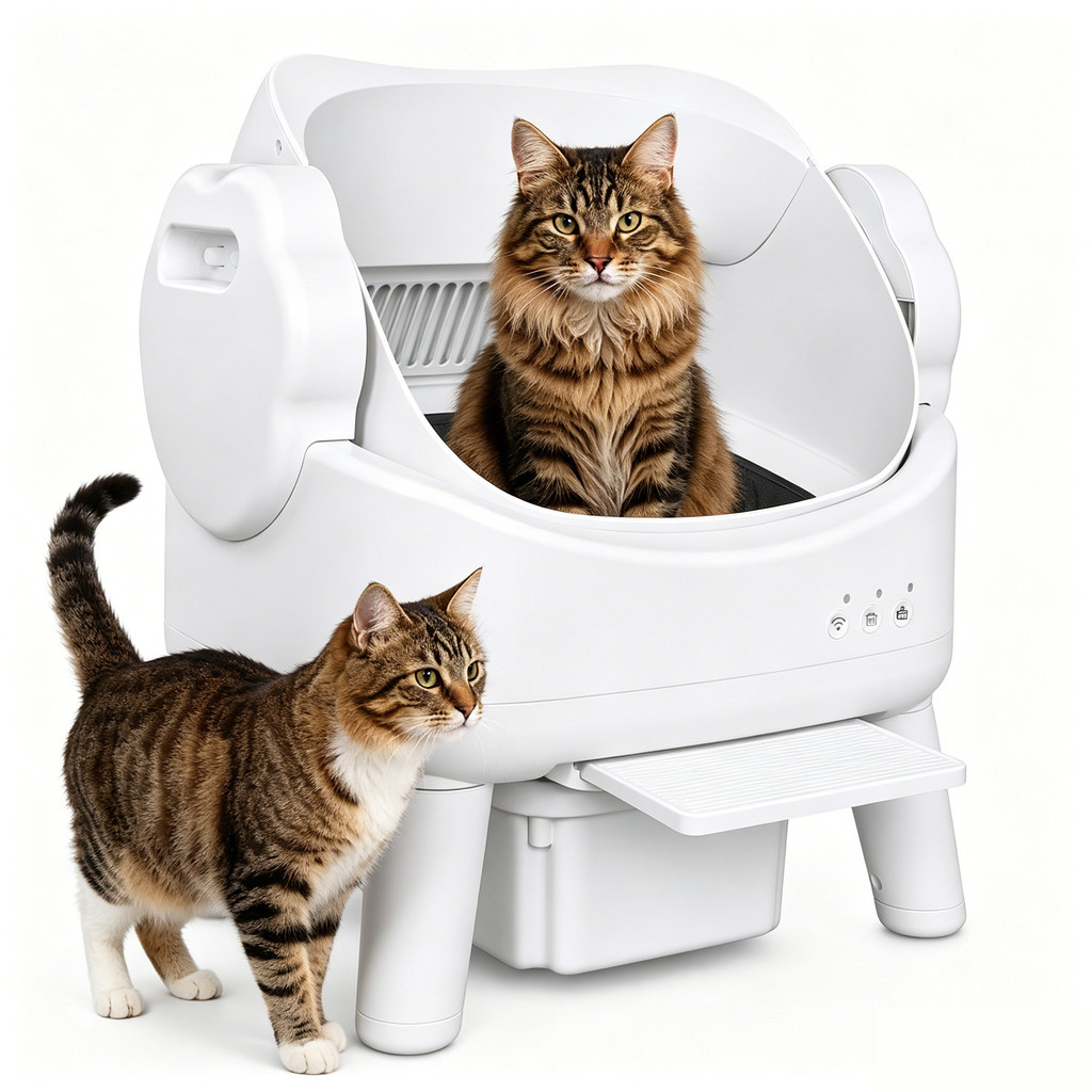 Newpet Caixa de Areia abertapara Gatos, Sanitário Resistente Sandbox Antiodor -Versão com botão  -Bivolt