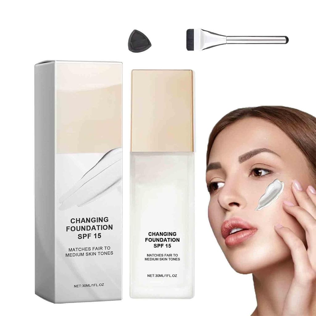 Base de Maquiagem que Muda de Cor, Base Mágica que Muda de Cor Skye, BB Cream para Pele Quente e Impecável o Dia Todo, B