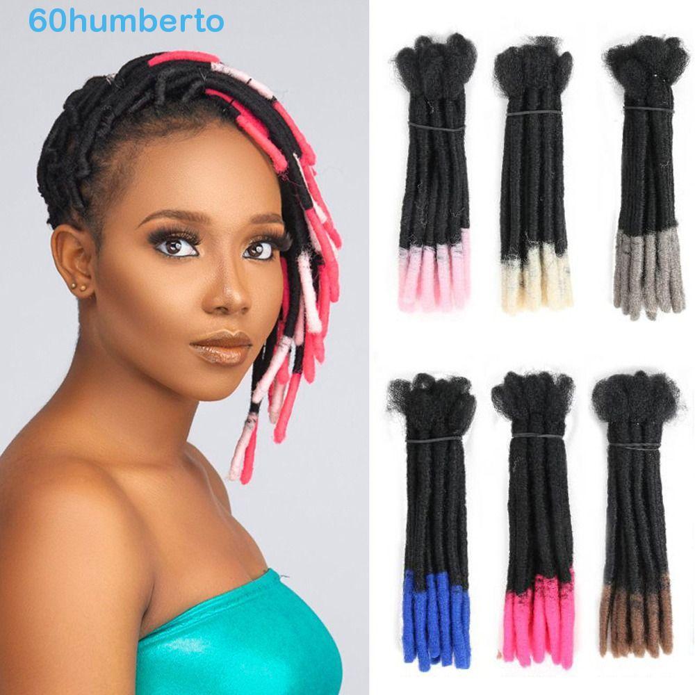 HUMBERTO Preto Reggae Peruca Tranças De Cabelo Sintético Extensões Fibra Resistente Ao Calor Feminino Masculino Natural