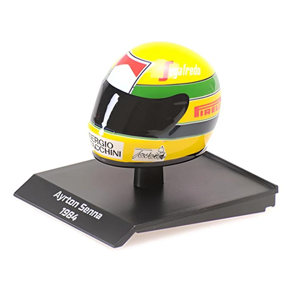 Miniatura 1:10 Capacete Ayrton Senna 1984 Minichamps