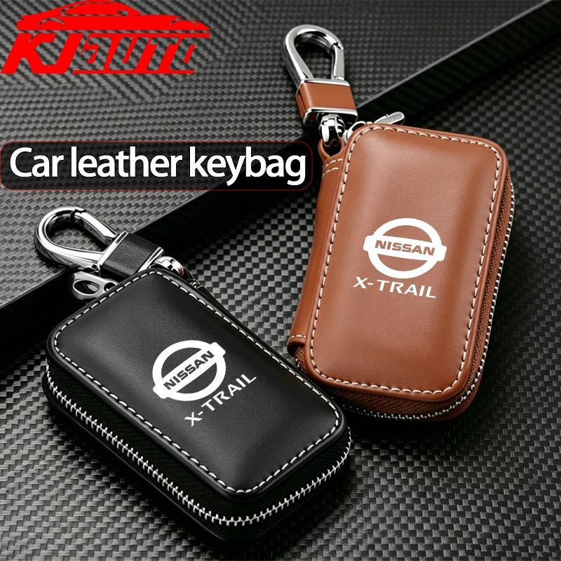 Nissan X-trail Couro Caso Chave Do Carro Capa Protetora Auto Fob Com Chaveiro Para XTrail T30 T31 T32 T33 2021-2027 Aces
