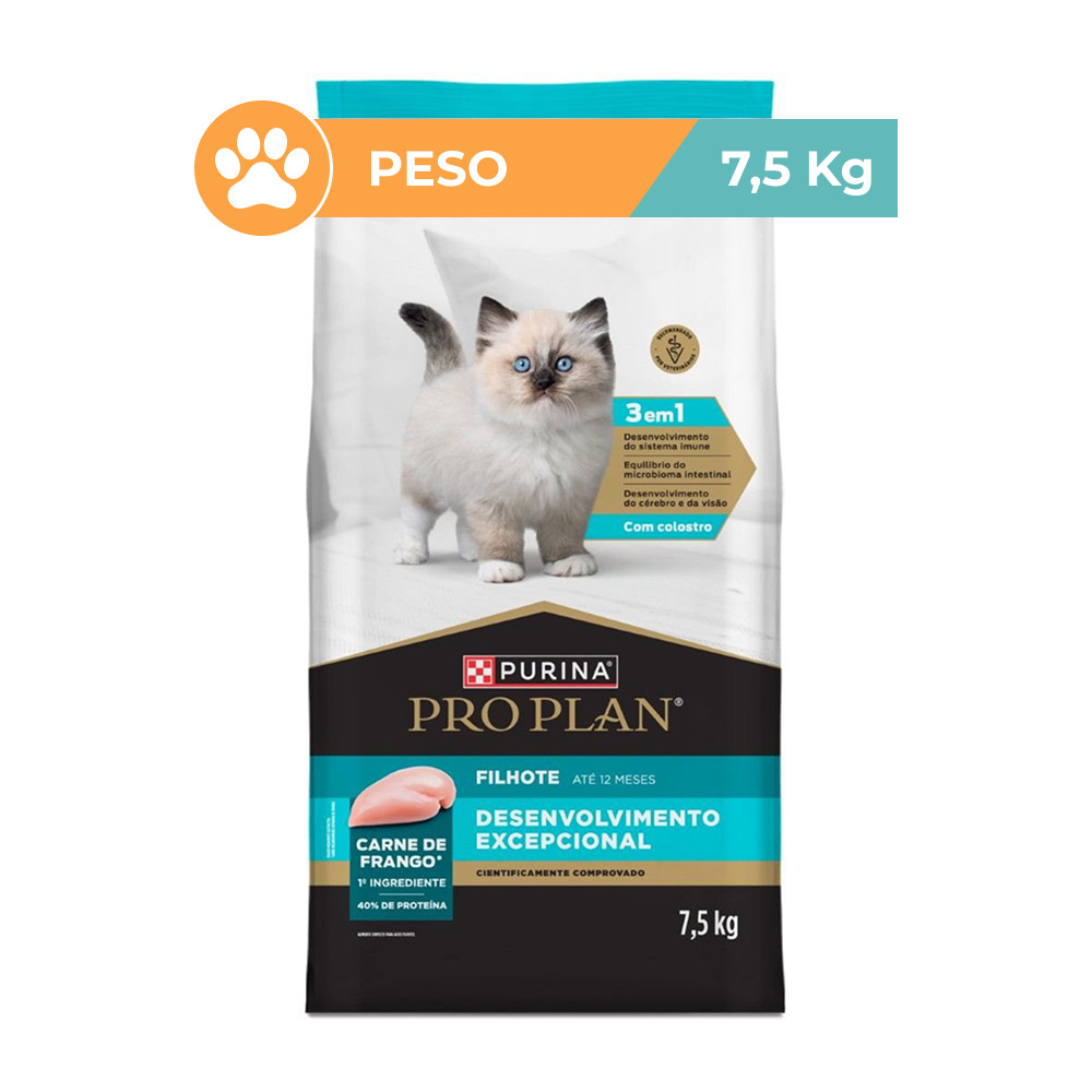 Ração Pro Plan Frango Filhotes Gatos 7,5kg Purina