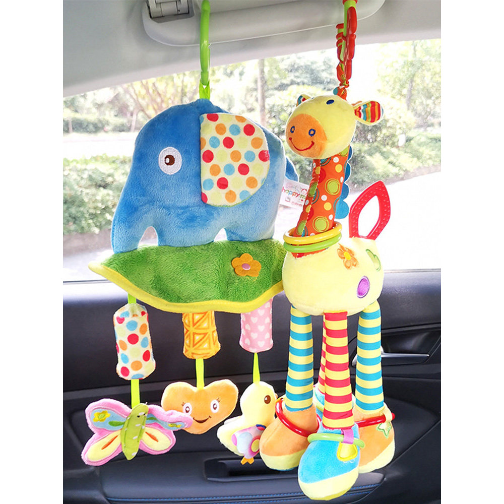 Assento de carro do bebê brinquedo carro pendurado calmante Interior do carro brinquedo fileira traseira telhado do bebê