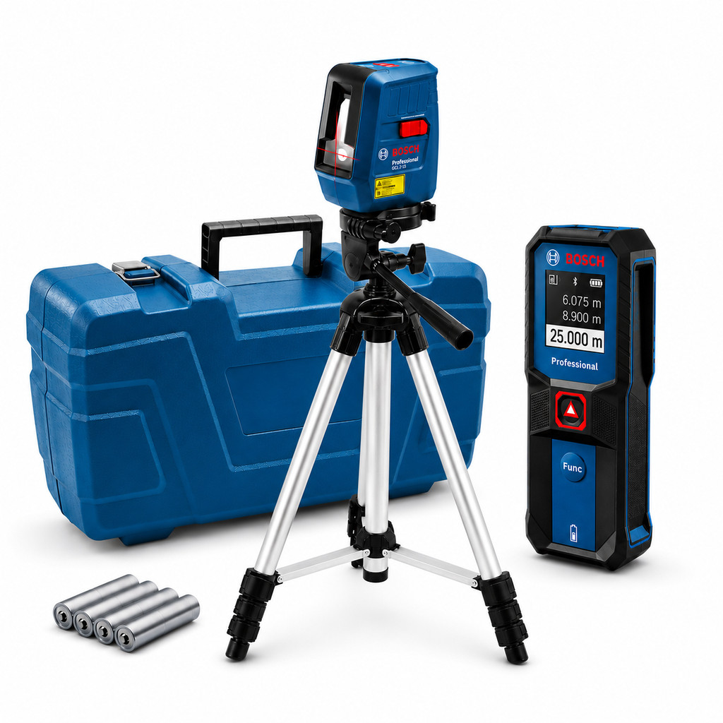 Nível Laser Nivelox + Medidor De Distância Glm 25-23 Bosch Combo
