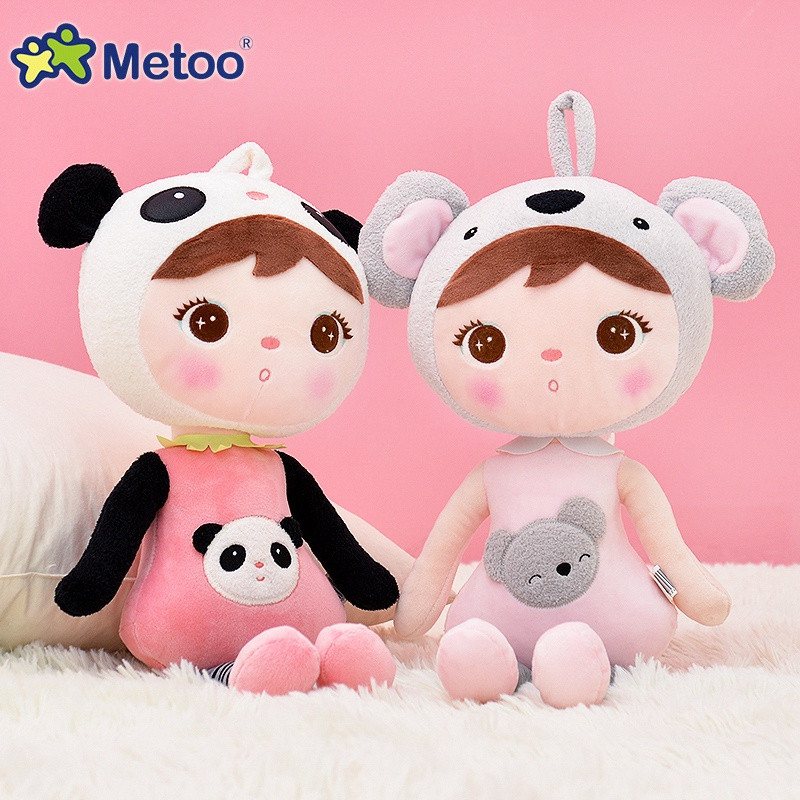 Boneca Metoo brinquedo kawaii panda coala elfo de pelúcia animal de desenho animado, presente de bebê de aniversário