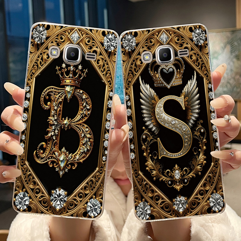 Capa Para Samsung Galaxy J2 Prime/J2 Ace G532F G532M G532G Nova Moda Retro Letra Inicial Casal Caso De Telefone Macio Si