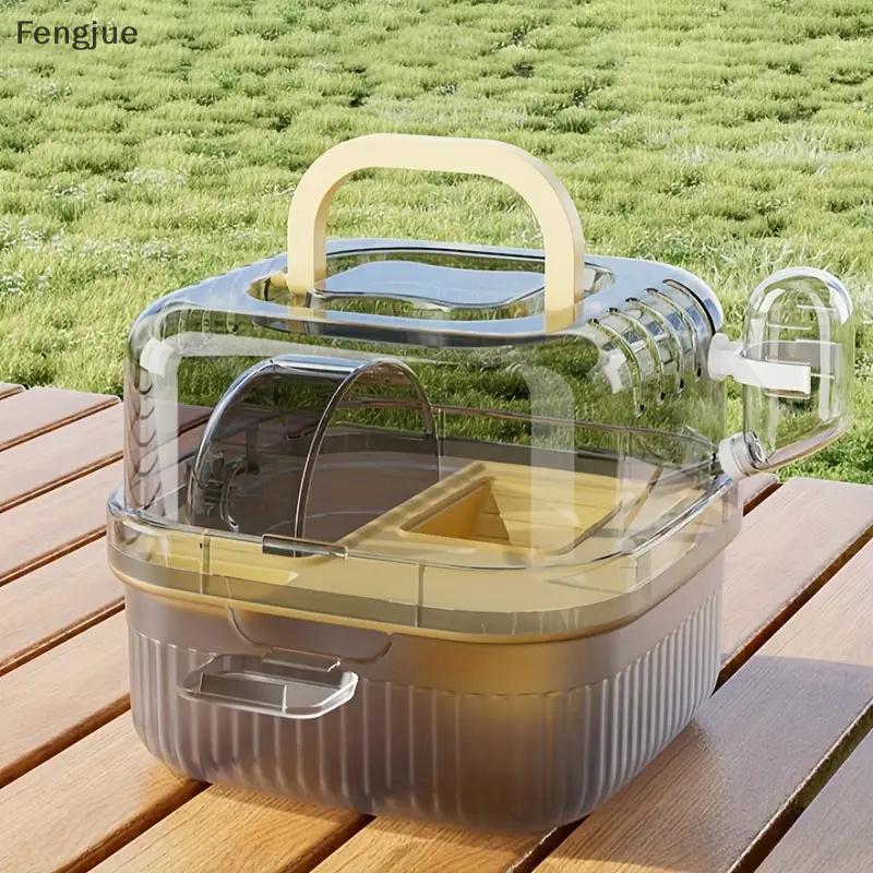 Fengjue Gaiola De Viagem Para Hamster , Bolsa Leve Transporte De Chinchila Com Alça , Habitat De Respirável Garrafa De Á